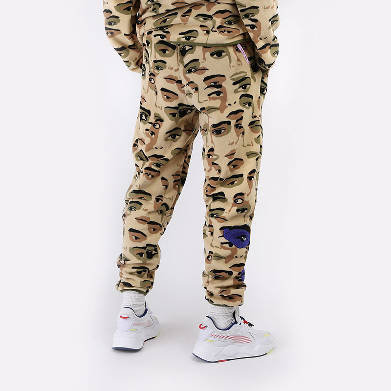 мужские бежевые брюки PUMA x KS AOP Fleece Pants 53040396 - цена, описание, фото 4